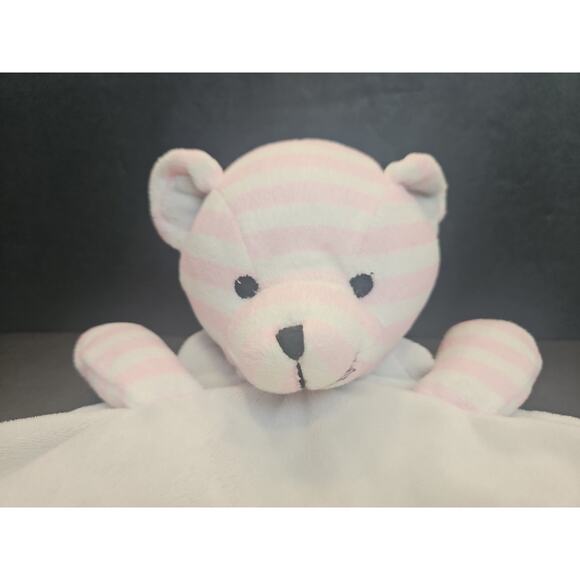 Bella Tunno Poetic Plush Striped Pink Bear Love Heart Security Blanket/Lovey HTF - Picture 5 of 8